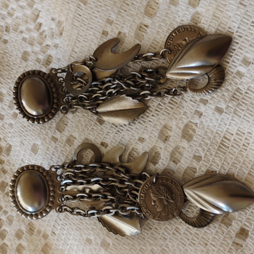 Boho Statement Pierced Earrings - image 6